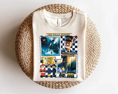 Polar Express Collage Square Checklist Shirt