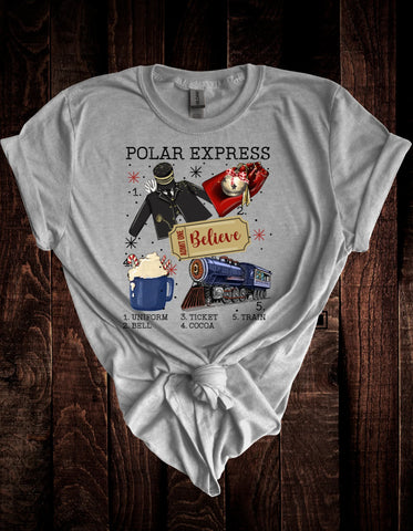 Polar Express Checklist Shirt